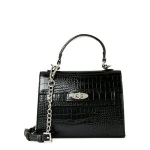 Madden NYC Women's Boxy Top Handle Bag Black